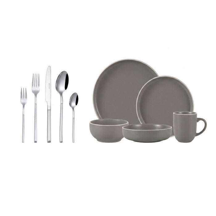 Juego de Loza 30pcs Bruselas + Cuchilleria 30pcs Puglia – foto 2