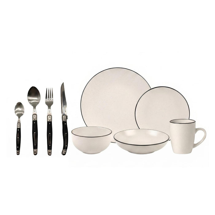 Juego de Loza 30pcs Oporto + Cuchilleria 24pcs Paris – foto 2