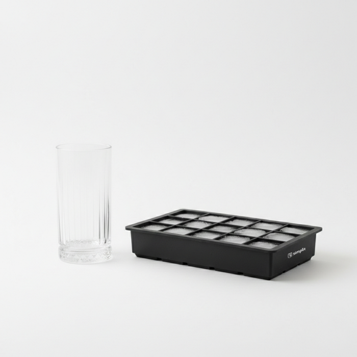 Pack 6 Vasos Largos Ginebra 460ml + Cubeta 15 Hielos Simplit