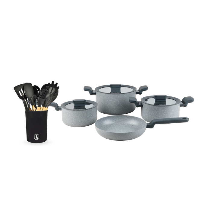 Batería de Cocina Pompei + Set 12 Utensilios Negro Simplit – foto 2