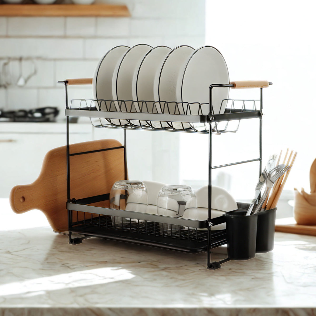 Secaplatos Escurridor Acero Inox Bilbao 2 Niveles