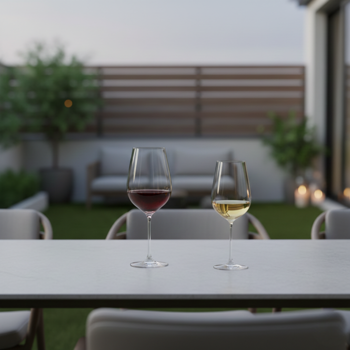 Set 12 Copas de Cristal: Vino Tinto 540ml y Blanco 400ml