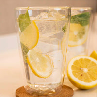 Set 4 Vasos Vidrio Doble Pared 400 ml Simplit