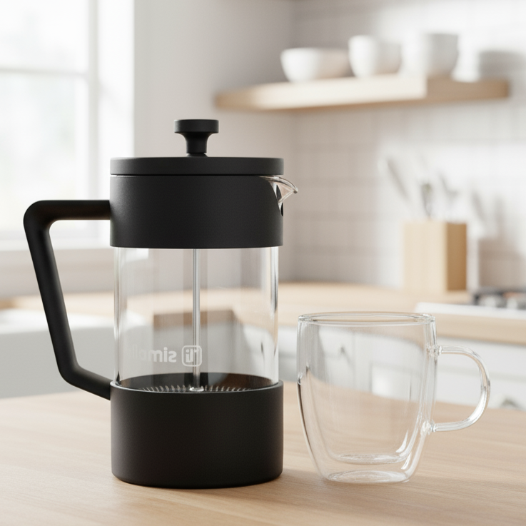 Pack Cafetera Francesa 600ml +Taza Doble Pared 350ml Simplit