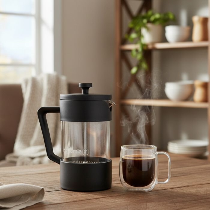 Pack Cafetera Francesa 600ml +Taza Doble Pared 300ml Simplit