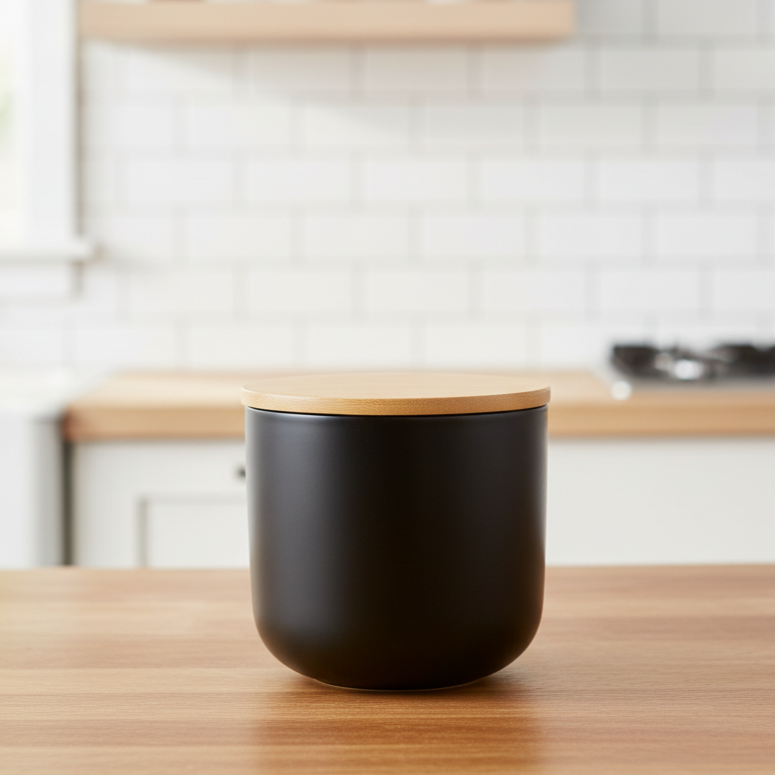 Contenedor de Cerámica Hermético Tapa Madera S Simplit