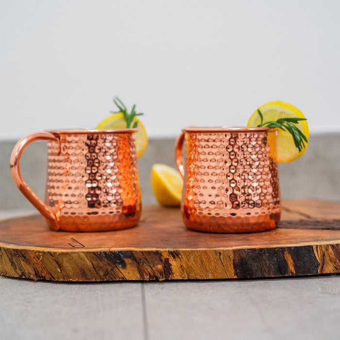 Set 4 Vasos Moscow Mule Mojito Mug Cobre + Bombillas Simplit