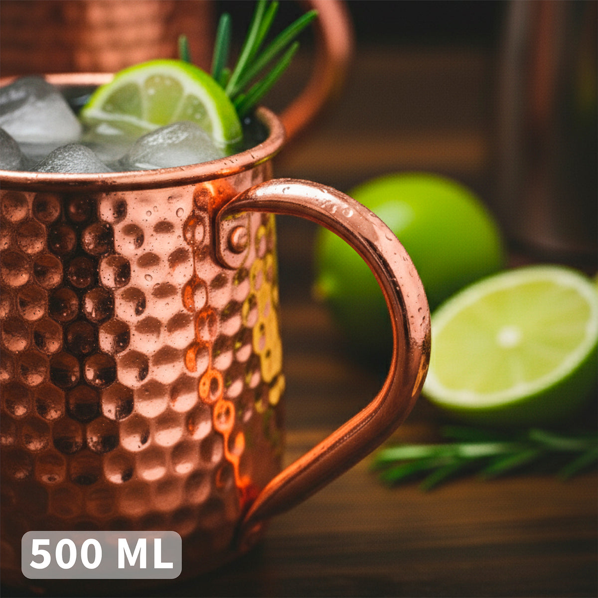 Set 2 Vasos Cobre Moscow Mule Mojito Bar + Bombilla Simplit