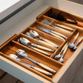 Organizador Cubiertos Expandible Madera Acasia Oslo Simplit
