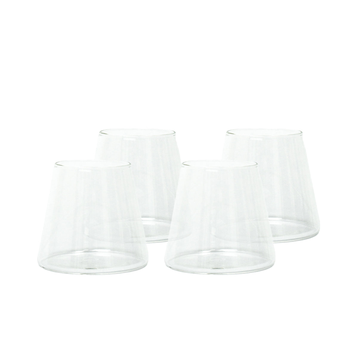 Pack 4 Vasos de Vidrio Estilo Japonés 320 ml Simplit