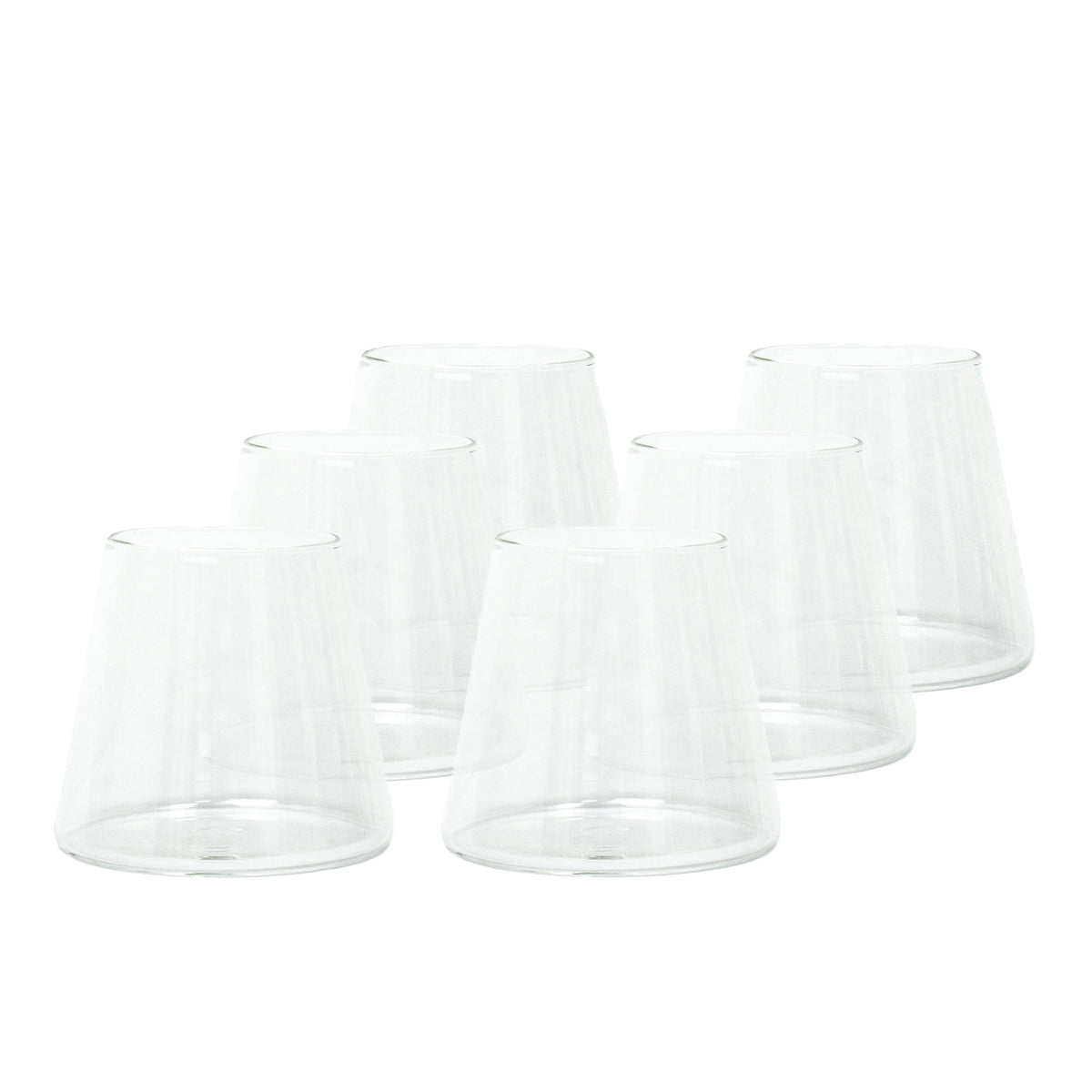 Set 6 Vasos de Vidrio Estilo Japonés 320 ml Simplit