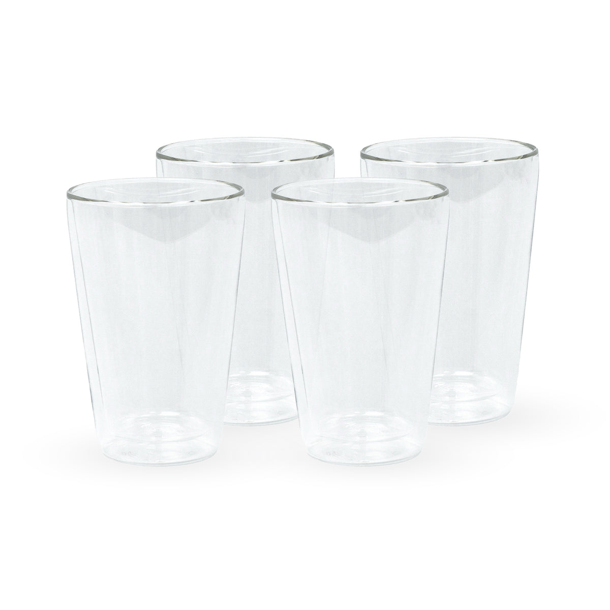 Set 4 Vasos Vidrio Doble Pared 400 ml Simplit