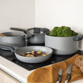 Batería de Cocina Antiadherente Pompei Granito 7 pcs Simplit