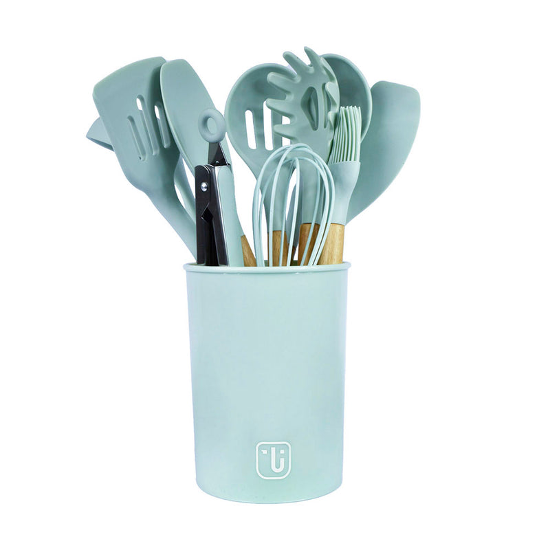 Kit Batería Cocina 8 Pza + Set 12 Utensilios Calipso Simplit