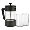 Pack Cafetera Francesa 600ml + Set 2 Vasos 550ml Simplit