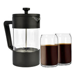 Pack Cafetera Francesa 600ml + Set 2 Vasos 550ml Simplit