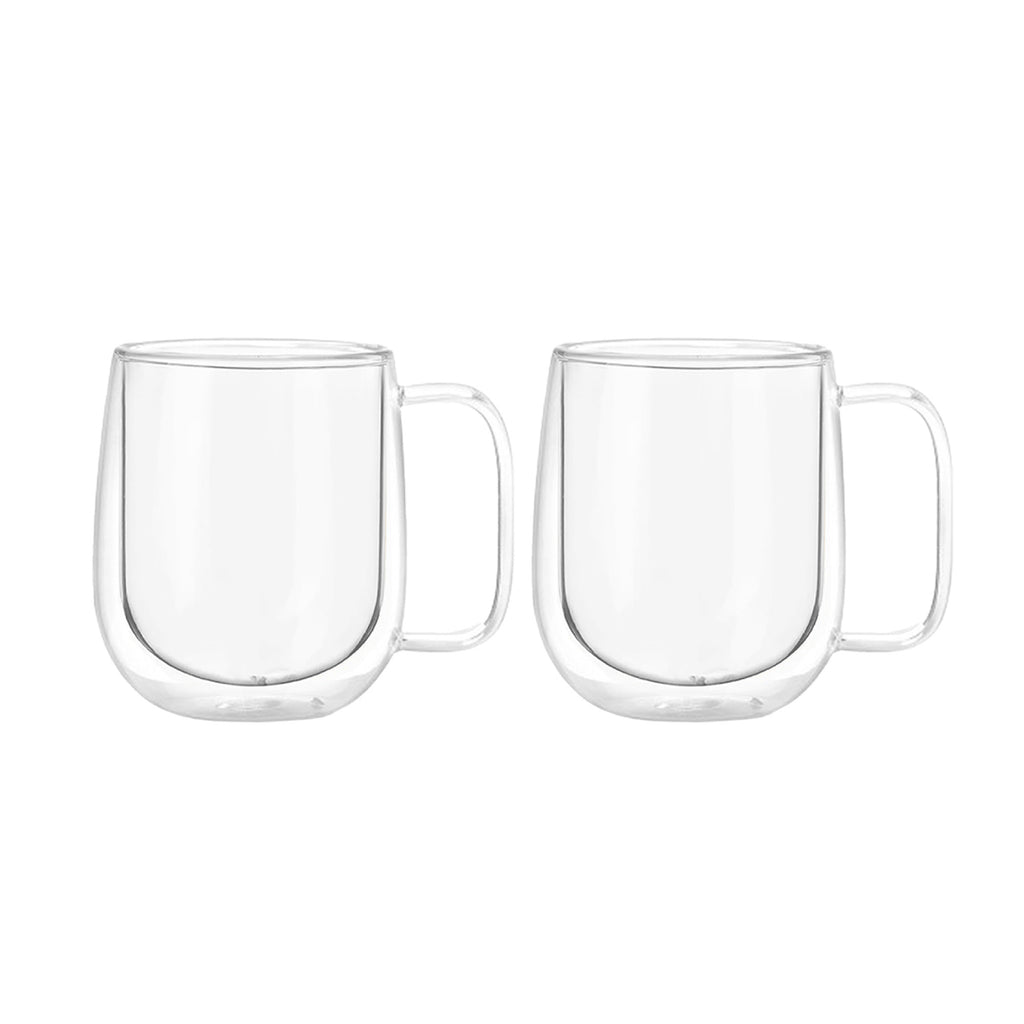Set 2 Tazas Mug de Vidrio Doble Pared 300 ml Simplit – foto 2