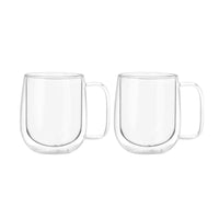 Set 2 Tazas Mug de Vidrio Doble Pared 300 ml Simplit