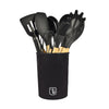 Set 12 Utensilios Cocina Silicona Negro Simplit