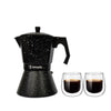 Pack Cafetera Italiana 4 Tazas + Set 2 Tazas Expreso 80 ml