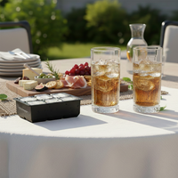 6 Vasos Largos 460ml Ginebra + Cubeta 6 hielos - Día de la piscola