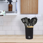 Set 12 Utensilios De Cocina Silicona Negro Simplit