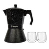 Pack Cafetera Italiana 12 Tazas + Set 2 Tazas Expreso 80 ml