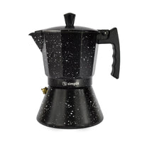 Pack Cafetera Italiana 4 Tazas + Set 2 Tazas Expreso 80 ml Simplit