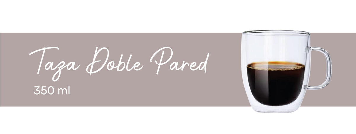 Simplit | Taza de Vidrio Doble Pared 350 ml