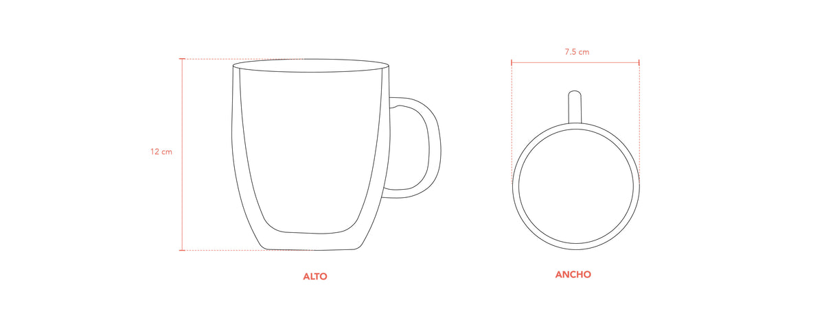 Simplit | Taza de Vidrio Doble Pared 350 ml