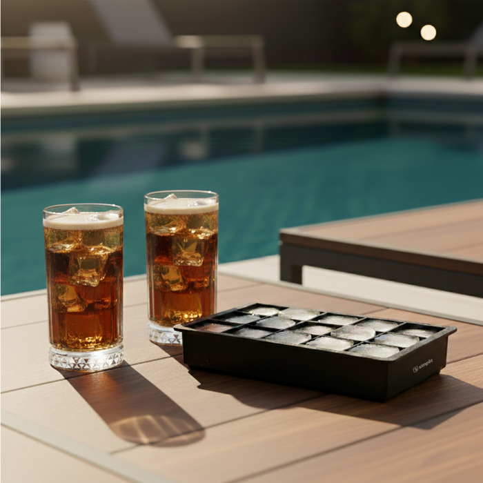 6 Vasos Largos 460ml Ginebra + Cubeta 15 hielos - Día de la piscola