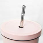 Vaso Térmico Tumbler 750ml Tapa y Bombilla Rosado Simplit