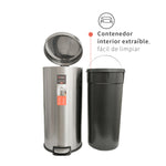 Basurero Cocina Urban 30lts Pedal Acero Inox Simplit