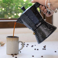 Pack Cafetera Italiana 4 Tazas + Set 2 Tazas Expreso 80 ml Simplit