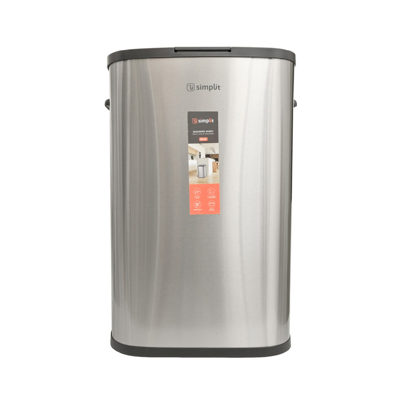 Basurero Cocina Handy 55lts Táctil Acero Inox Simplit