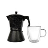 Pack Cafetera Italiana 4 Tazas + Taza Doble Pared 350 ml