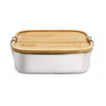 Tupper de Acero Inoxidable Tapa Madera 800 ml Simplit