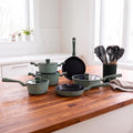 Batería de Cocina Lucca + Set 12 Utensilios Negro Simplit