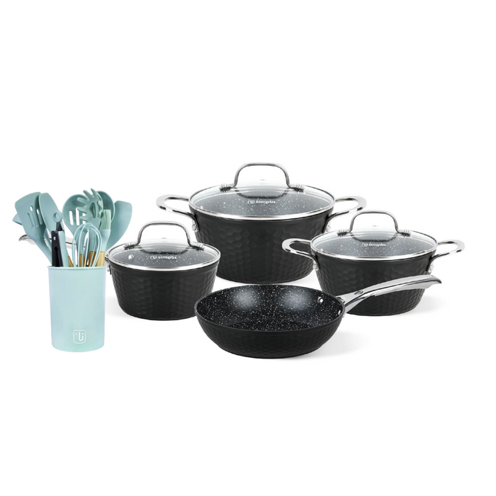 Pack Batería Copper 7Pz + Set 12 Utensilios Calipso Simplit