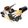 Set 12 Utensilios Cocina Silicona Negro Simplit