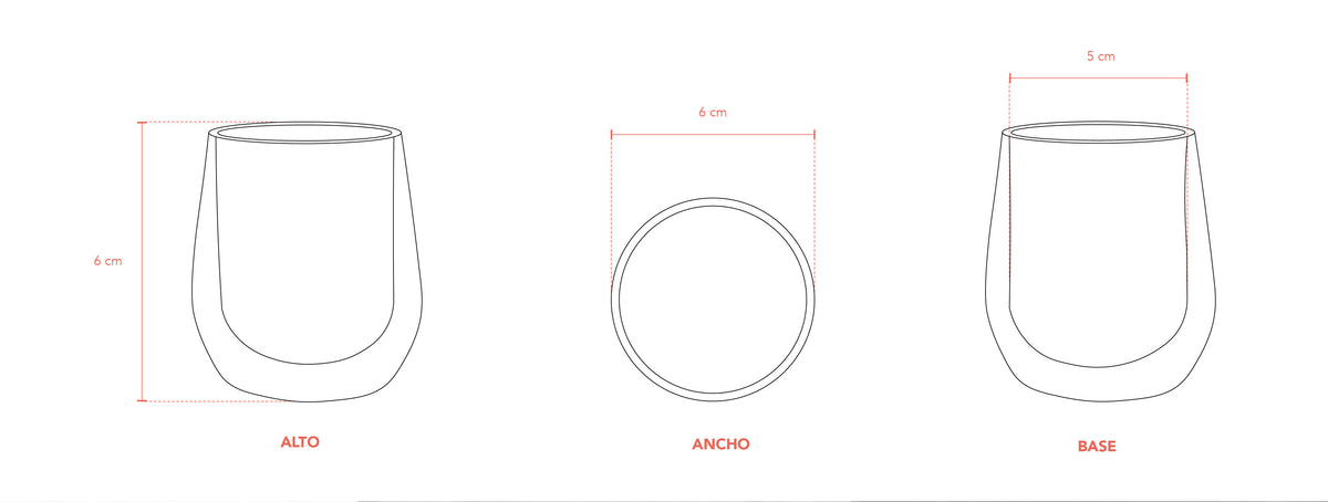 Simplit | Set 2 Tazas Vidrio Doble Pared Expreso 80 ml