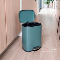 Basurero Cocina Lucca 12Lt Pedal Acero Inox