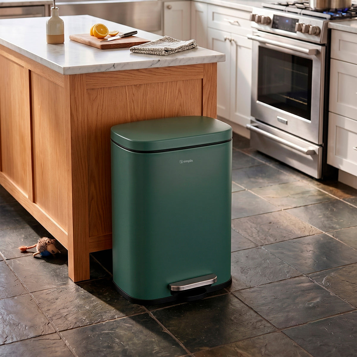 Basurero Cocina Lucca 12Lt Pedal Acero Inox