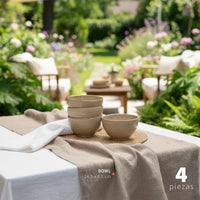 Set 4 Bowls Cerámica 8,5cm Siena Simplit