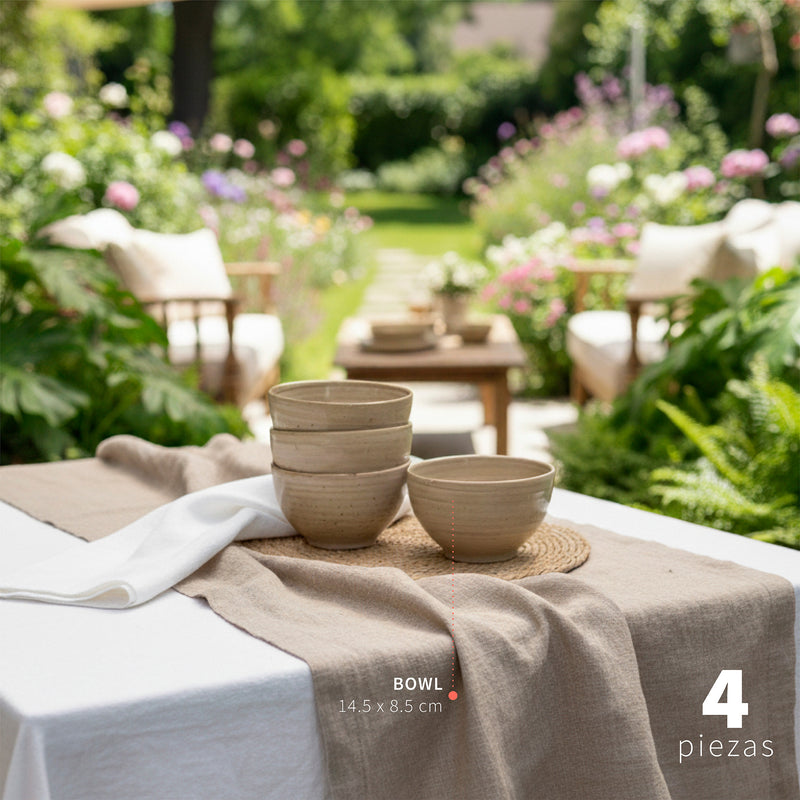 Set 4 Bowls Cerámica 8,5cm Siena Simplit