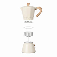 Crema · Cafetera Italiana Savannah 12 tazas 600 ml de aluminio Simplit, despiece de sus partes