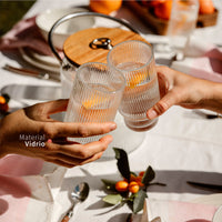 Set 12 Vasos Largos 350ml y Cortos 200ml Charlotte