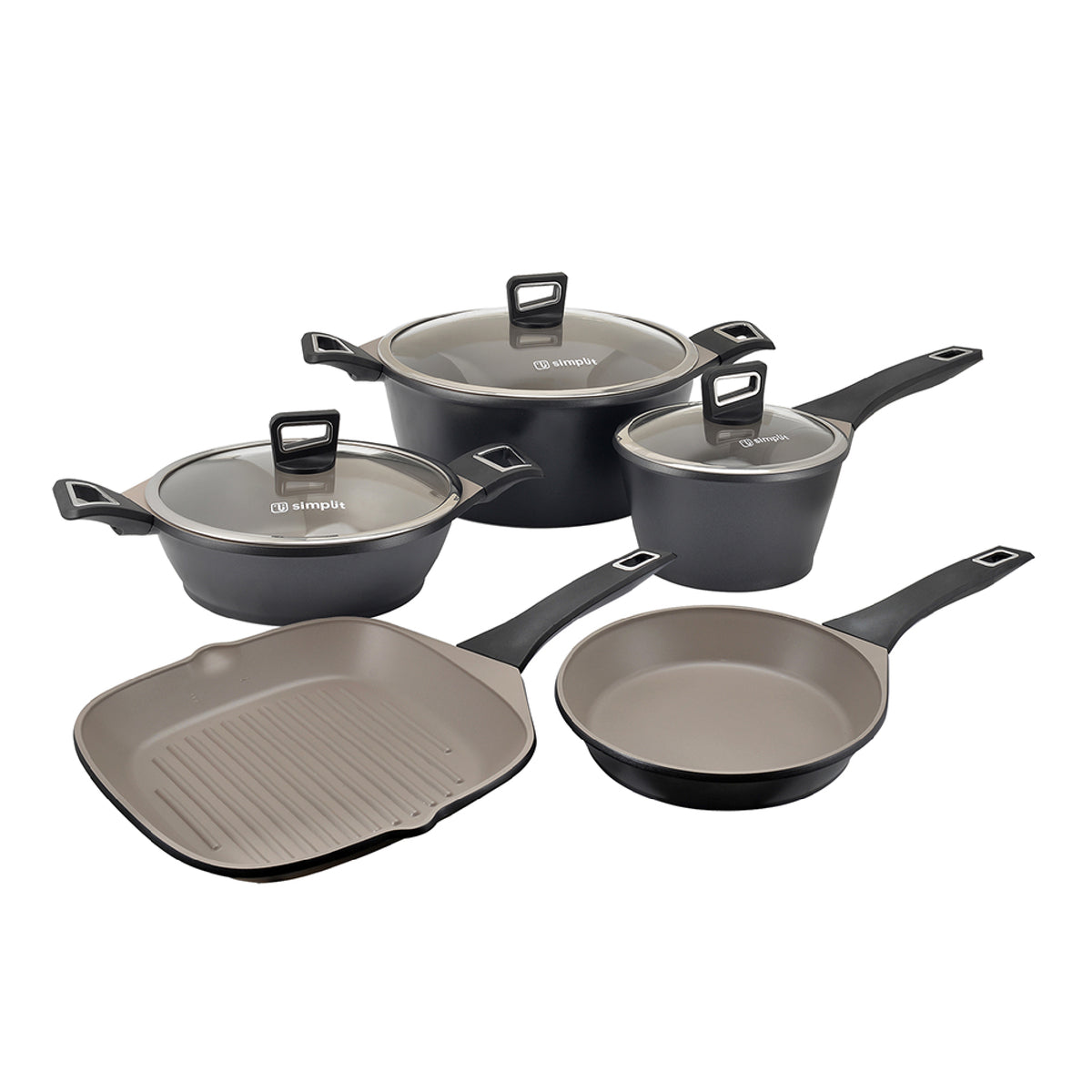 Batería de Cocina Antiadherente Classic 8 Piezas Simplit