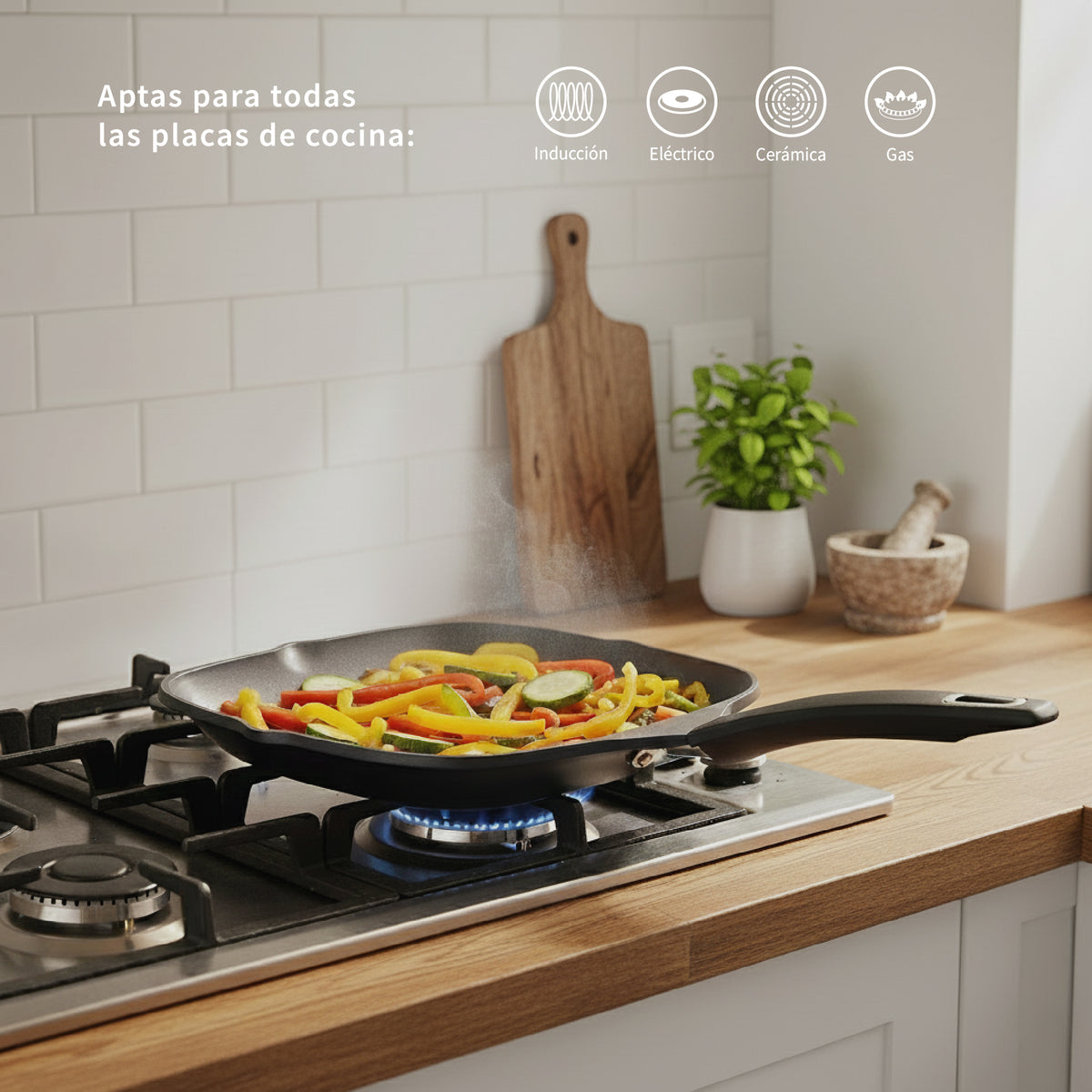 Batería de Cocina Antiadherente Classic 8 Piezas Simplit