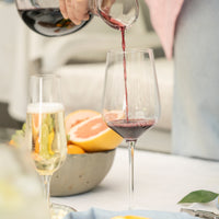 Set 12 Copas de Cristal: Vino Tinto 540ml y Blanco 400ml